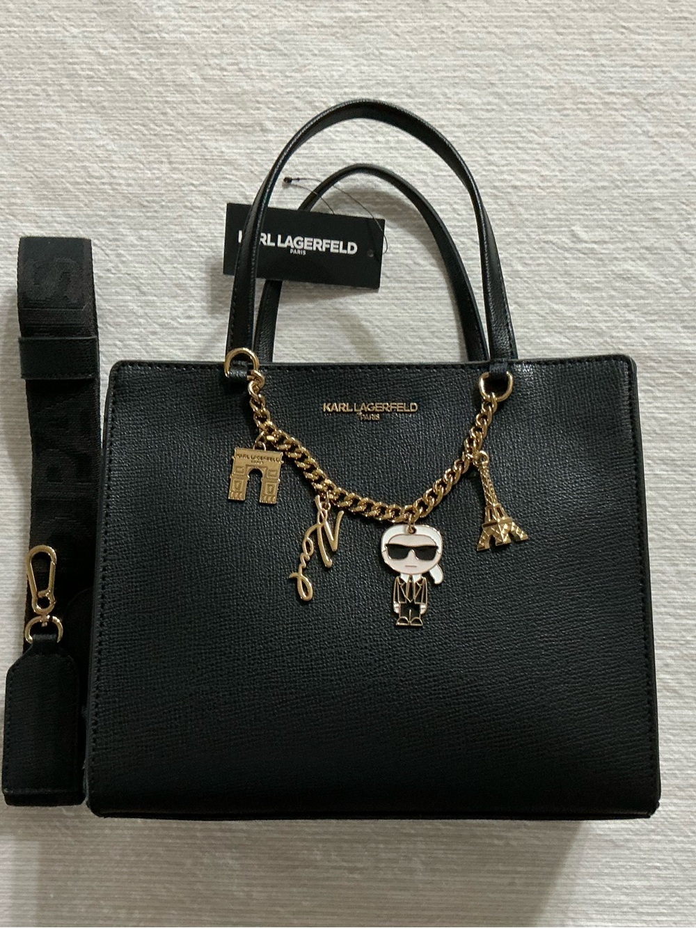 Karl Lagerfeld Paris Maybelle Satch In Black